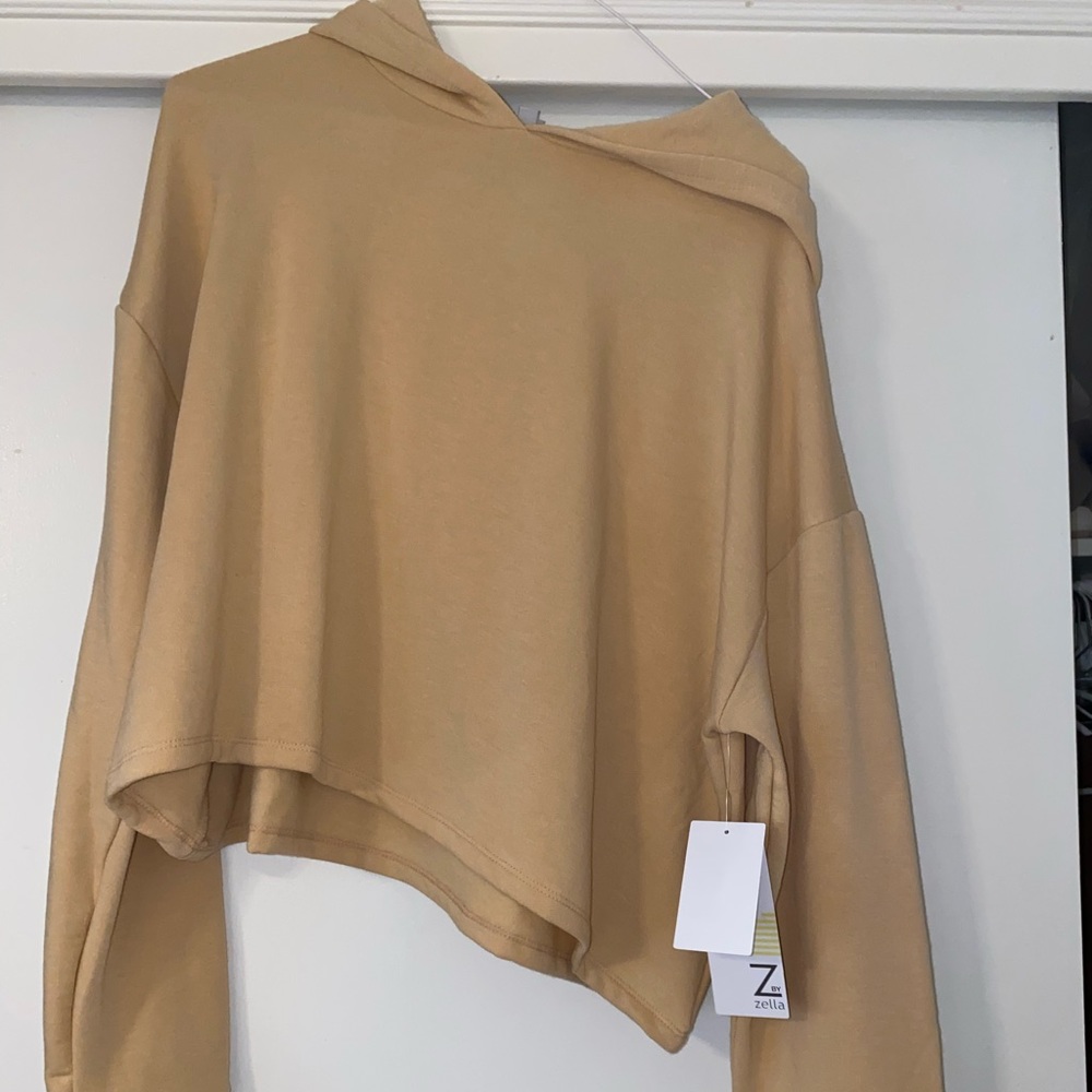 tan hoodie